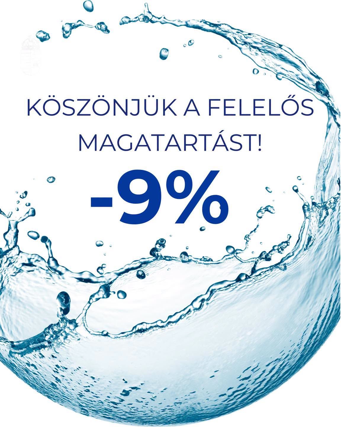 Gajdos László: 9 százalékkal csökkent a vízfogyasztás a napokban