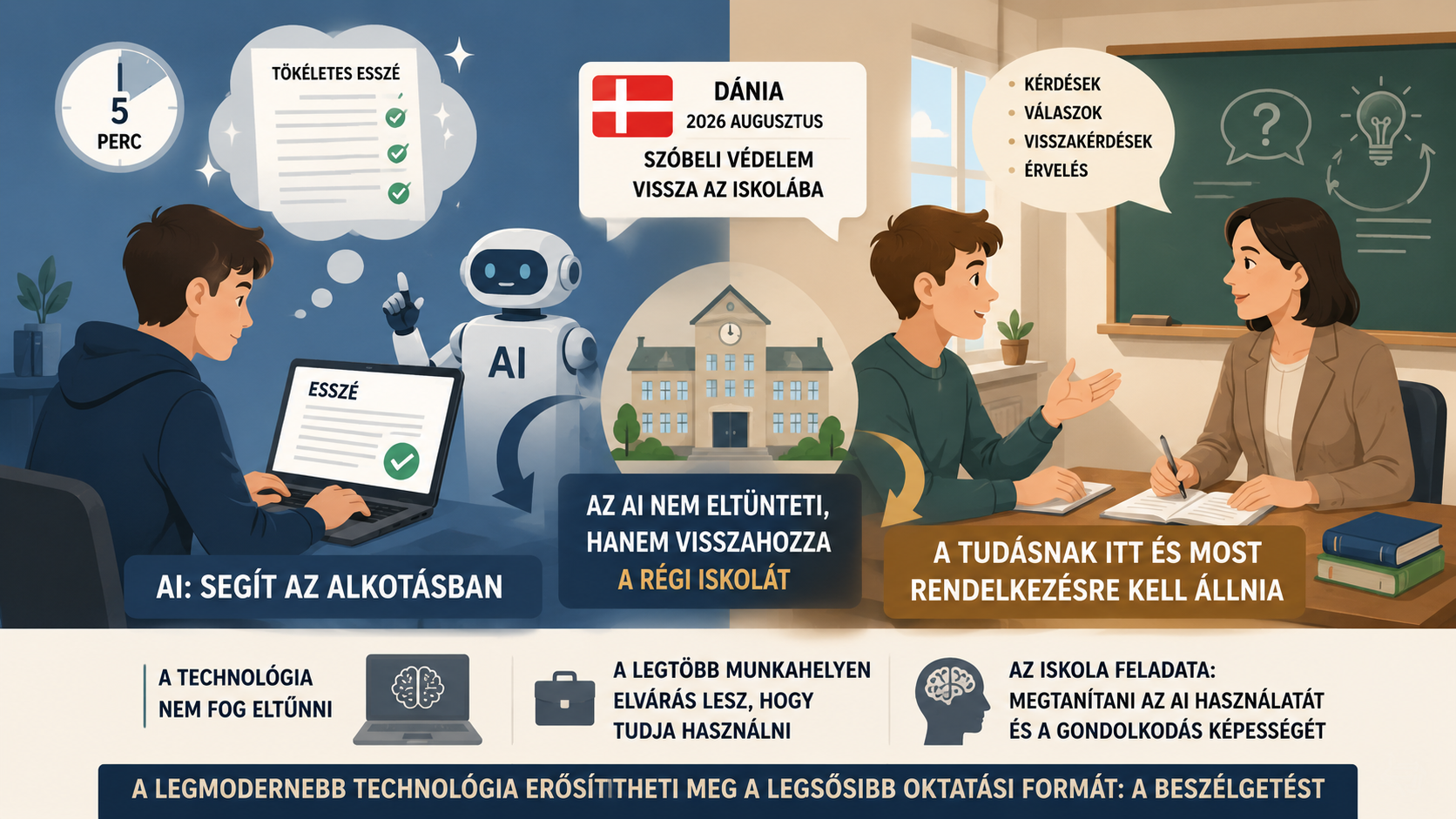 Dánia radikális választ adott a Mesterséges Intelligenciával készített, iskolai esszékre