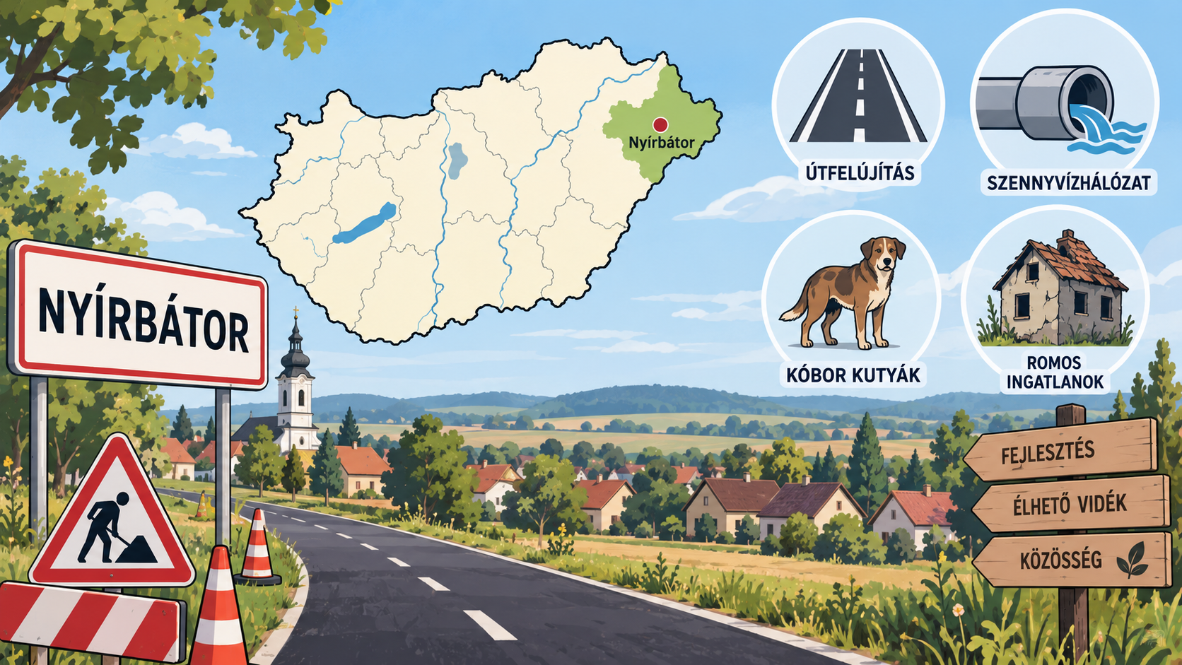 Útfelújítást és a kóbor kutyák problémájának rendezését is sürgetik Nyírbátor térségében
